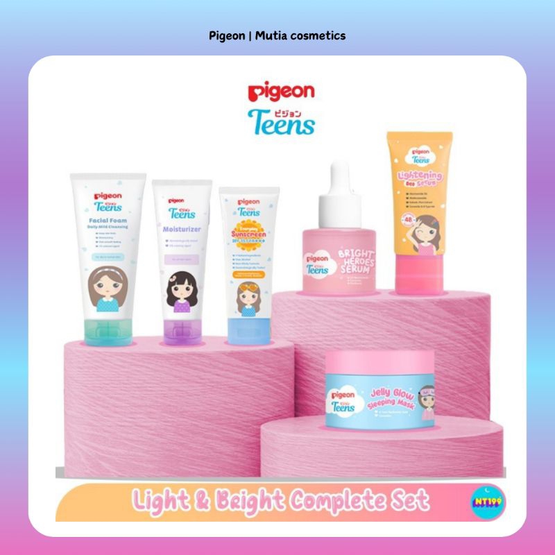 Pigeon Teens Facial Foam Moisturizer Serum Sunscreen Sleeping Mask dan Deo Serum