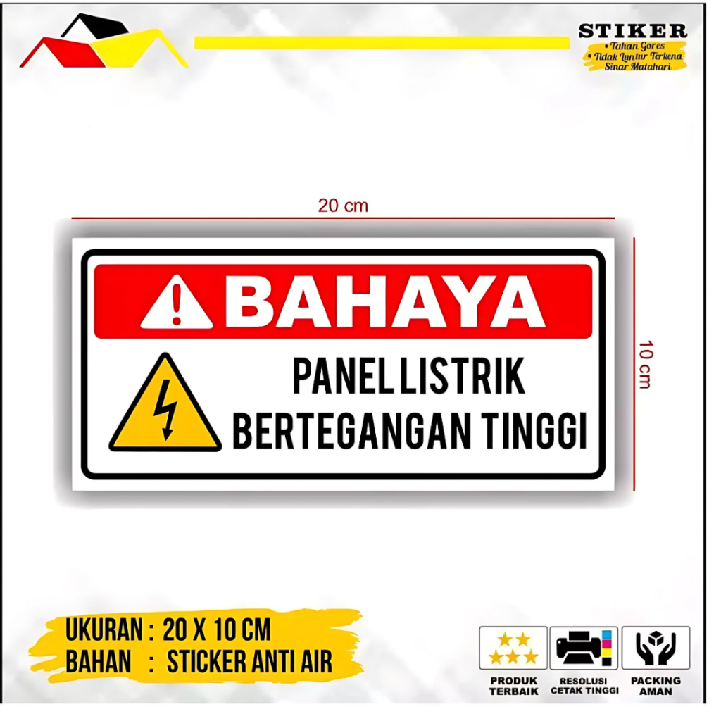 

STIKER BAHAYA LISTRIK TEGANGAN TINGGI