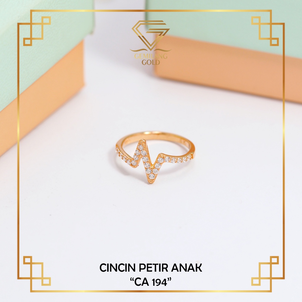 CINCIN PETIR ANAK EMAS ASLI KADAR 8K (375) CA 194 CA 195