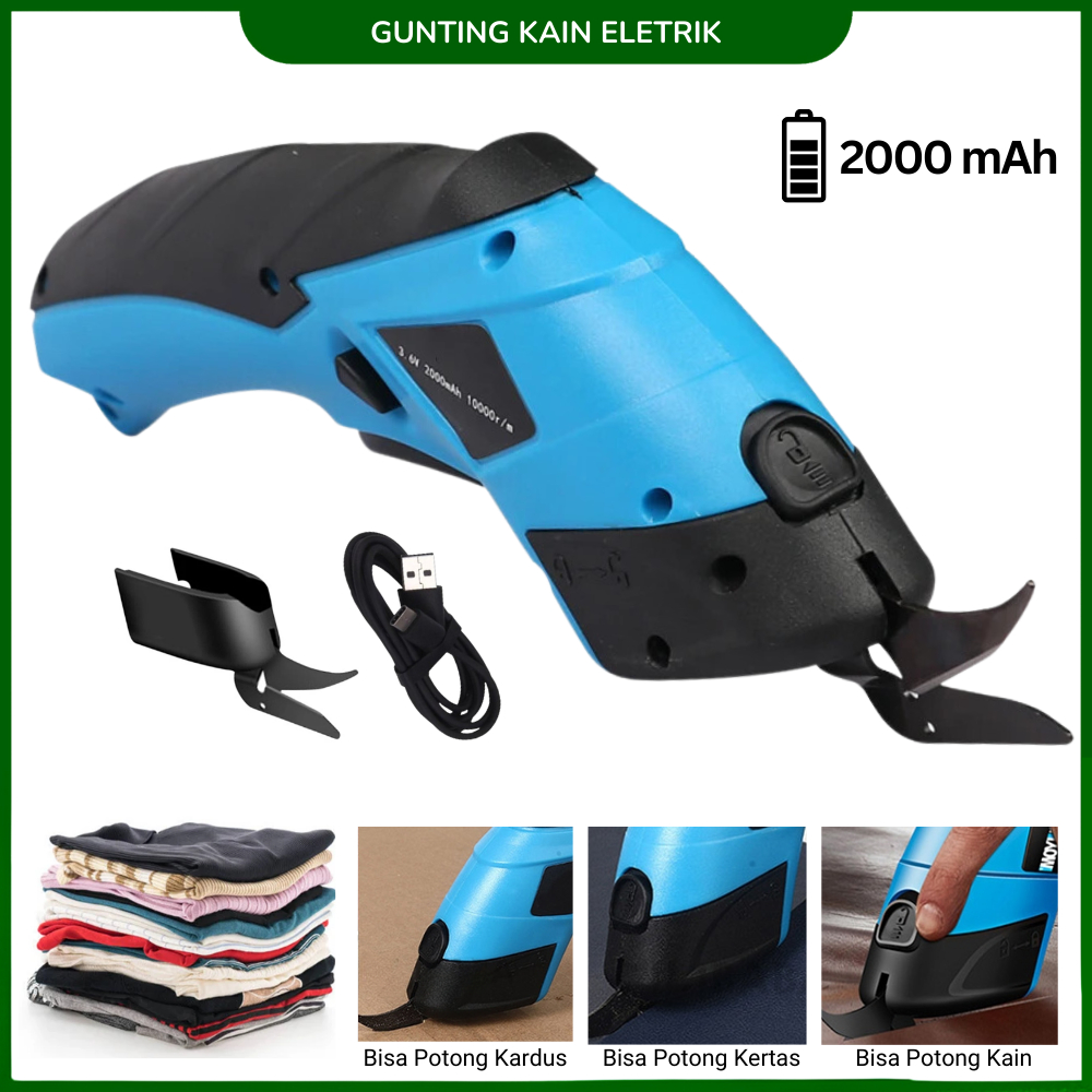 

Gunting Kain Elektrik Portable Power Baterai 2000 mAh