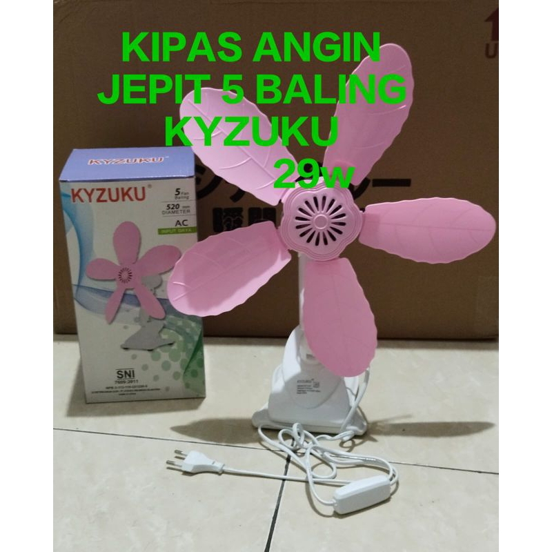 Ceiling fan Kipas Angin Jepit 5 baling 29w kyzuku