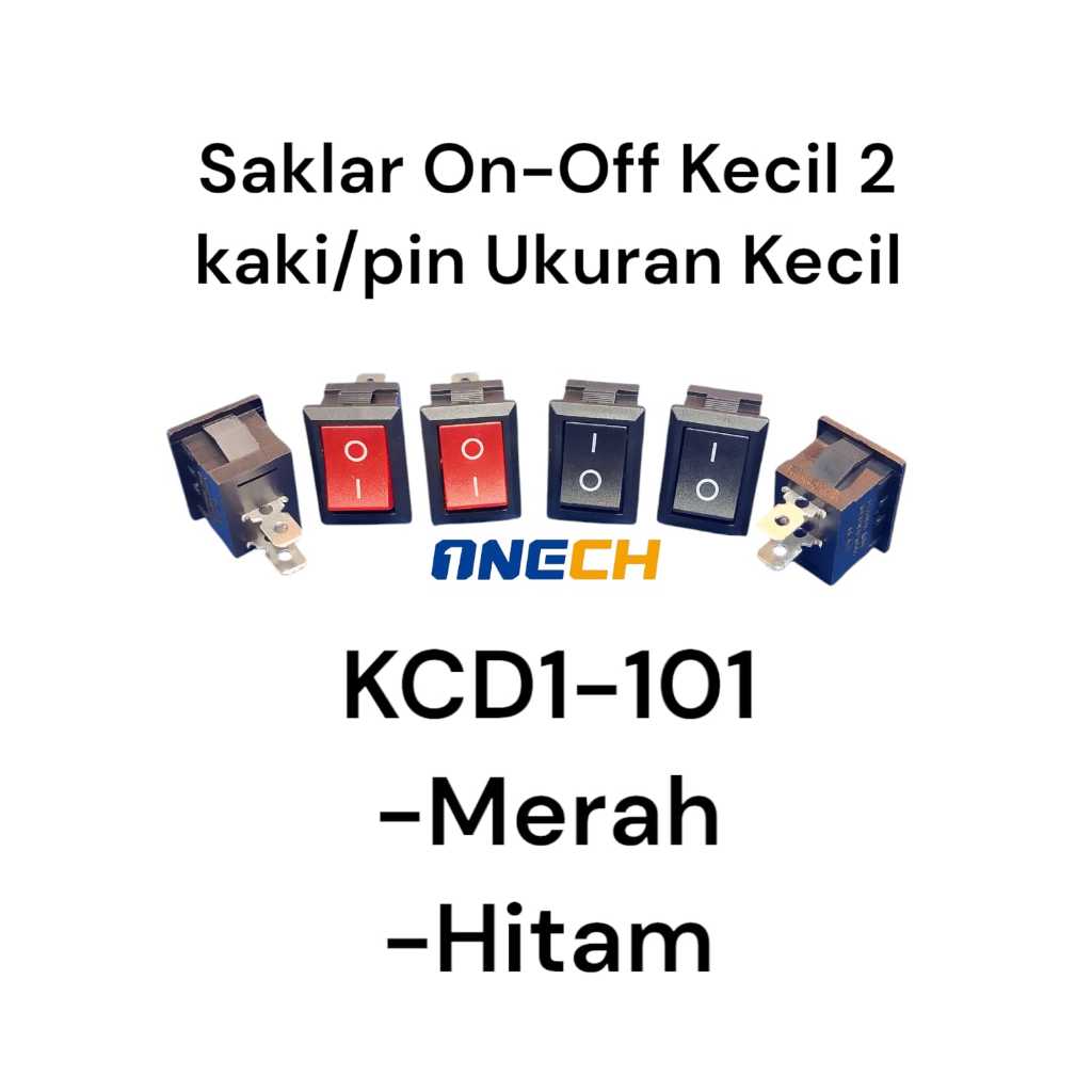 Tombol On Off Motor Mobil Kotak Saklar Switch On Of LED Stang Motor 2 Pin Tombol Hazard Push On Off 