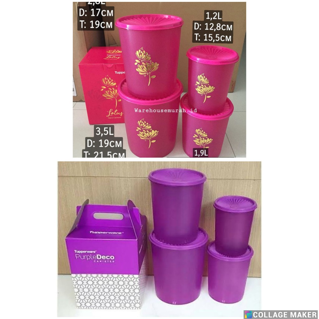 deco canister tupperware toples set lebaran