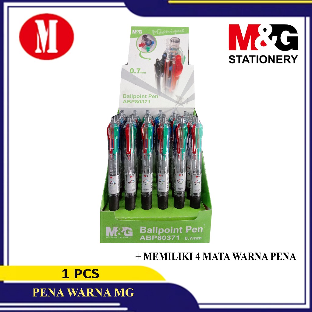 

M&G Pena Bollpoint Pen 4 Warna 0.7mm