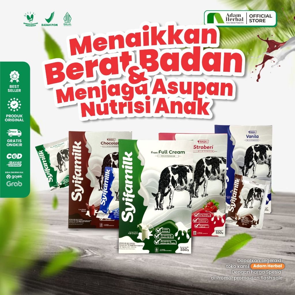 

Syifamilk Sachet 1 Renteng Isi 10 Nutrisi Tinggi & Lezat