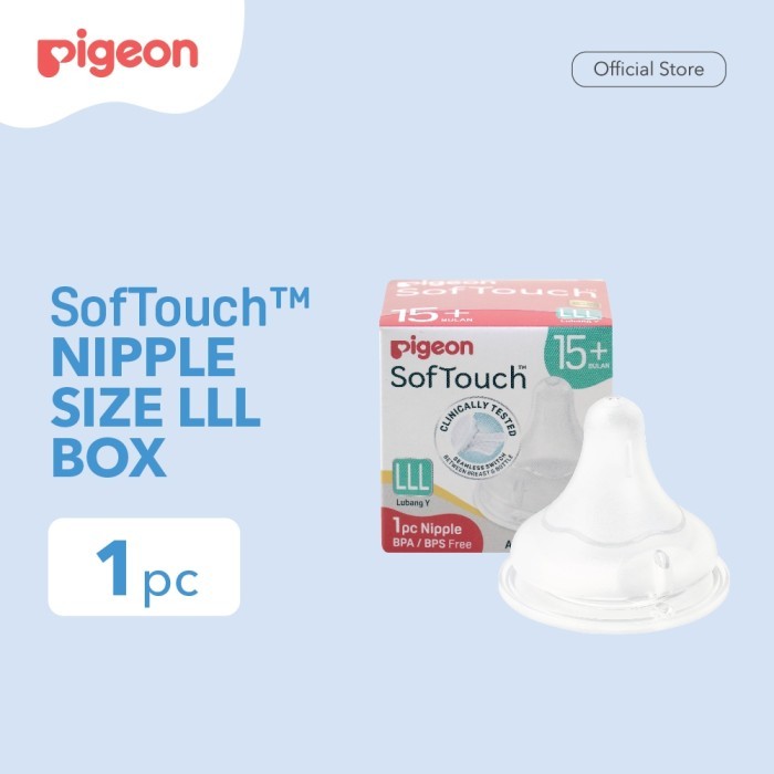 PIGEON SOFTOUCH PLUS NIPPLE 1 PCS BOX LLL