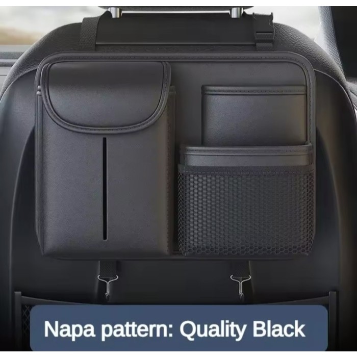 Tempat tissue mobil premium kulit gantung pocket car organizer 3087