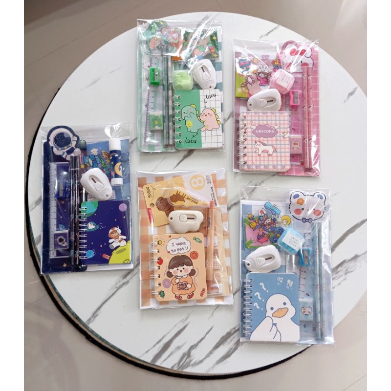 

Termurah paket atk hampers/tukar kado anak sekolah, lucu, unik, gemes