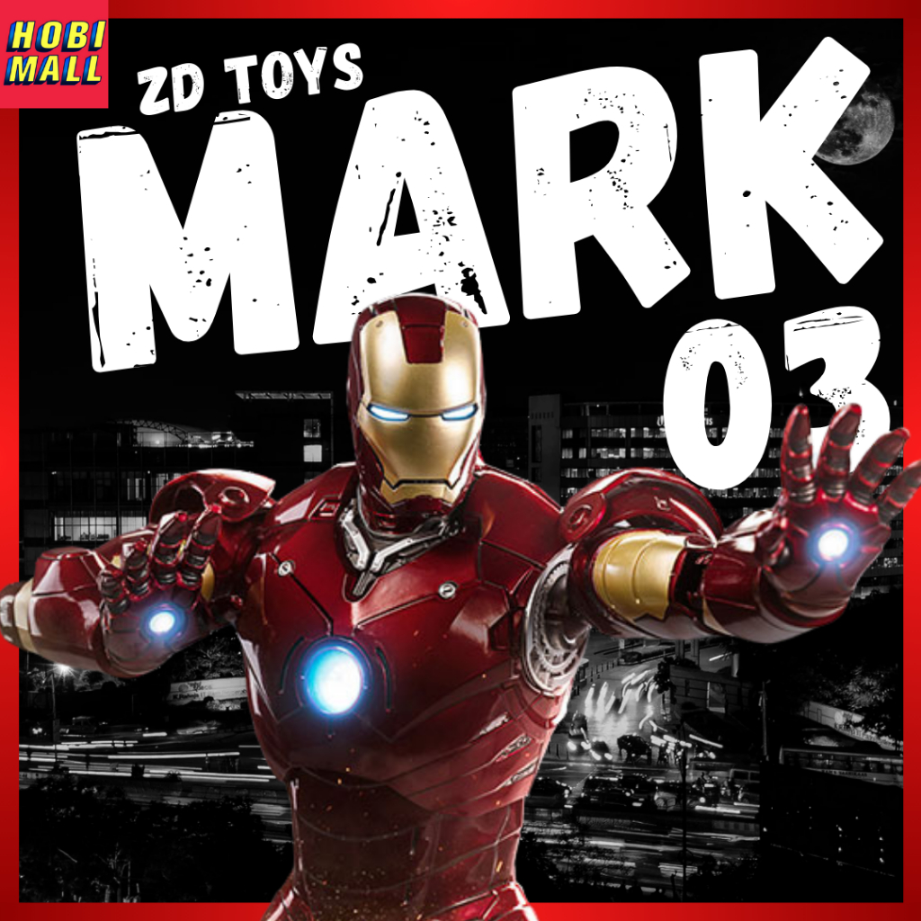 Action Figure Iron Man Mark 3 ZD Toys dari Iron Man Movie Original 1:10 Scale