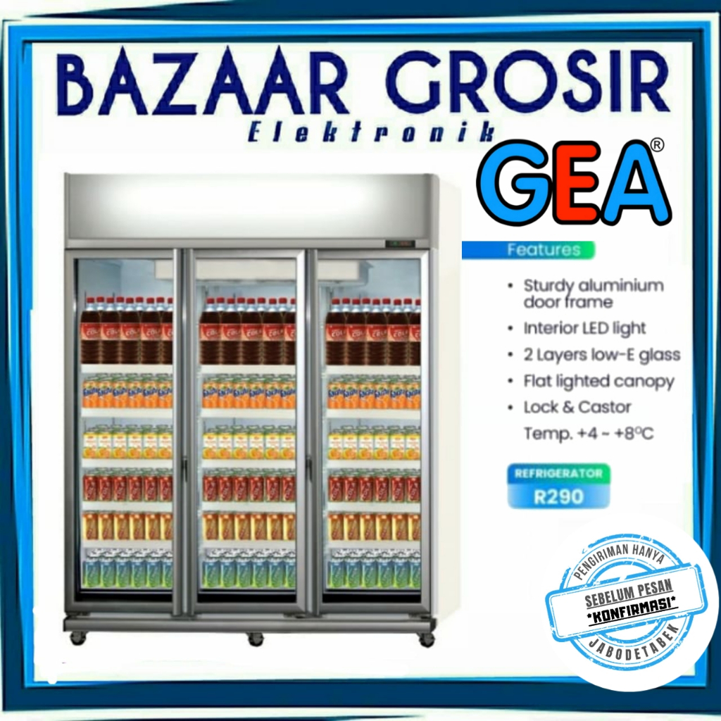 SHOWCASE GEA 3 PINTU EXPO1500 / EXPO 1500 / EXPO-1500 AH/CN 1500LITER