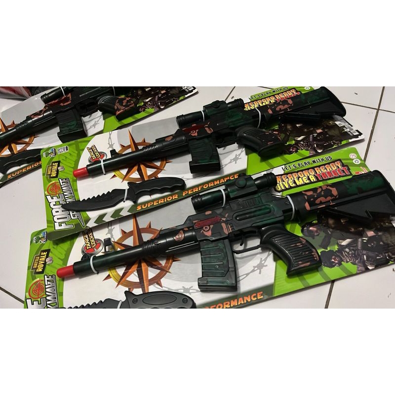 Tembakan Bunyi Anak Force Tembakan tentara mainan anak premium