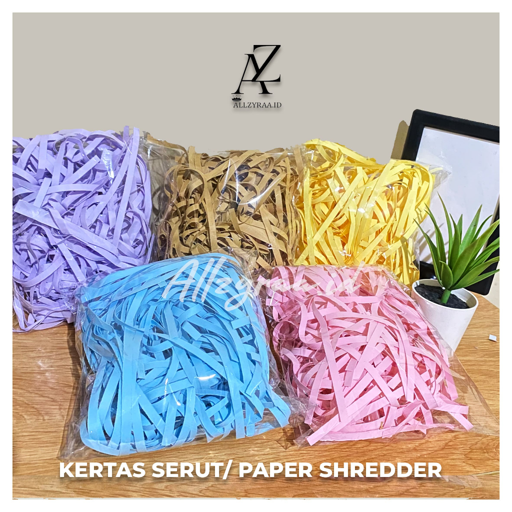 

Premium quality 20gr shredded paper l kertas cacah aesthetic hampers l kertas serut l kertas sobek untuk kado kertas kado