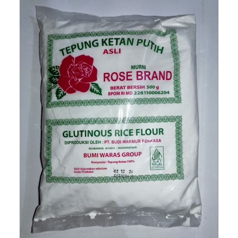 

Tepung Ketan Putih Rose Brand 500gr