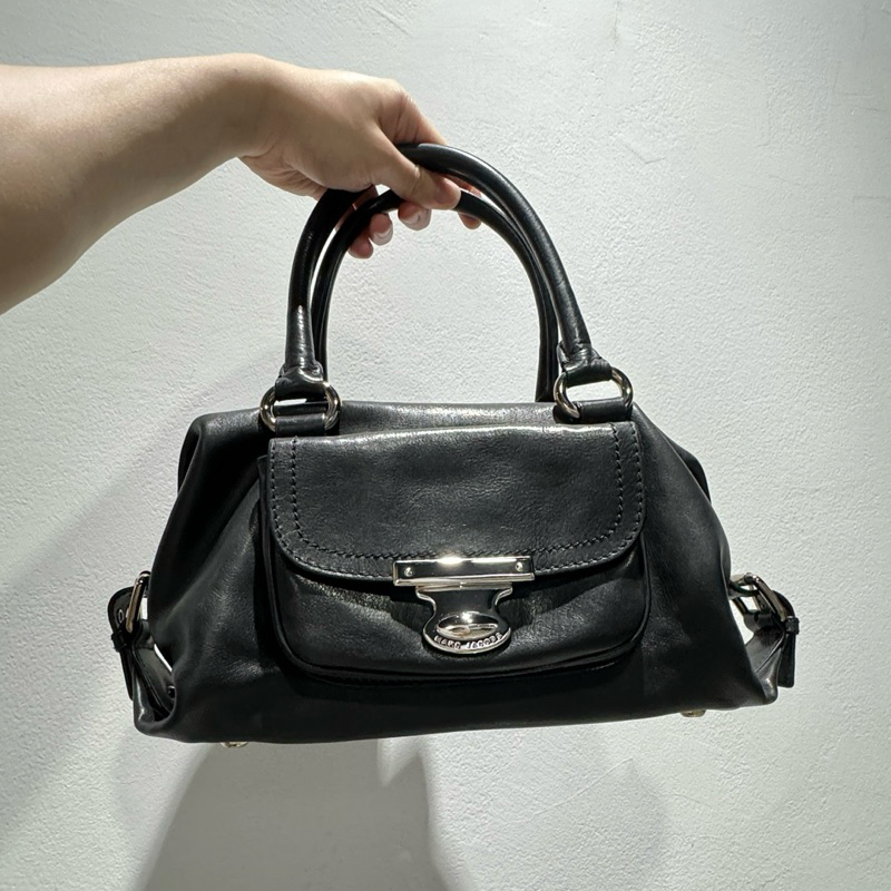 MARC JACOBS Eggplant Leather Satchel 100% ORI - preloved