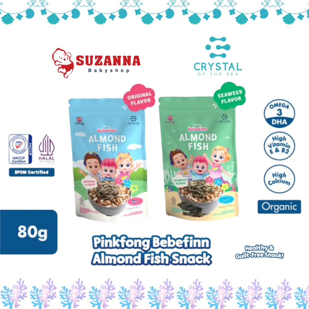 

Crystal of the Sea Almond Fish Snack 80gr - Ikan Teri Jengki Kacang Almond