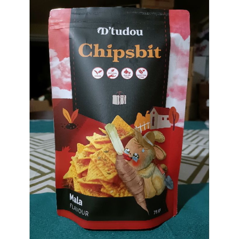 

Dtudou Chipsbit Mala Flabour kripik Singkong Rasa Mala Vegan