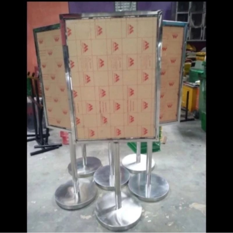 

standing sign / standing display stainless ukuran A1, A2, A3