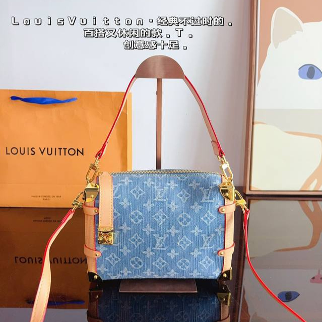 2024 LV New Side Trunk Denim Handbag Shoulder Bag Fashion Bag