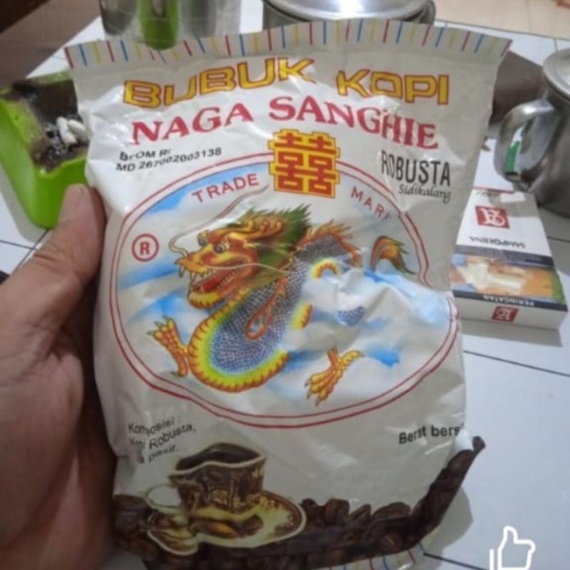 

Kopi Bubuk Naga Sanghie (HALUS)/Bubuk Kopi Robusta Medan Sidikalang 1 bks 500 gr