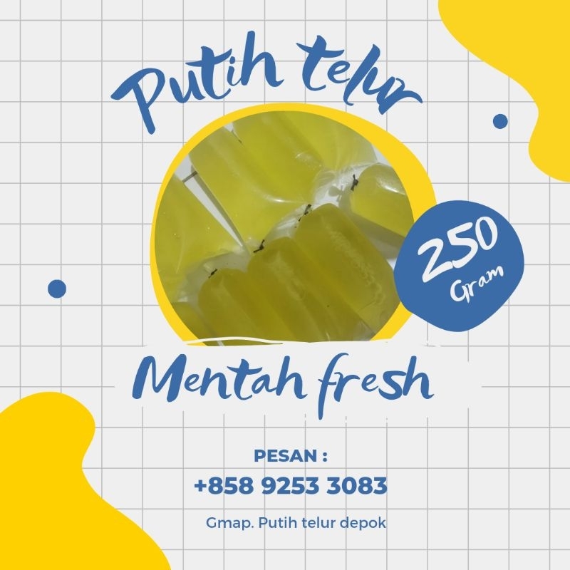 

PUTIH TELUR FRESH 250GRM #DEPOK