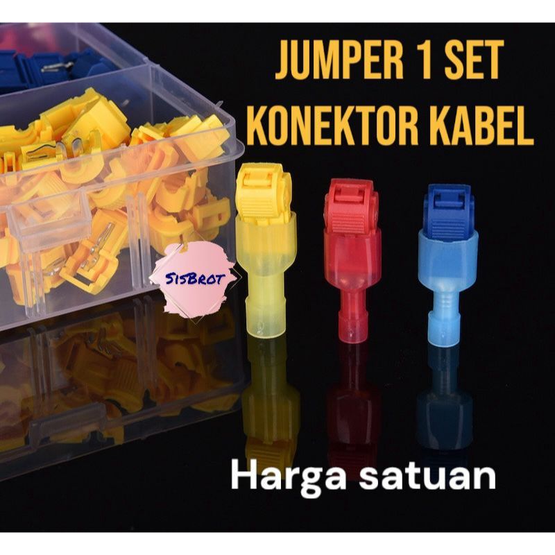 Konektor kabel listrik T Jumper Lock Quick Cable Connector Sambungan Kabel 1PCS
