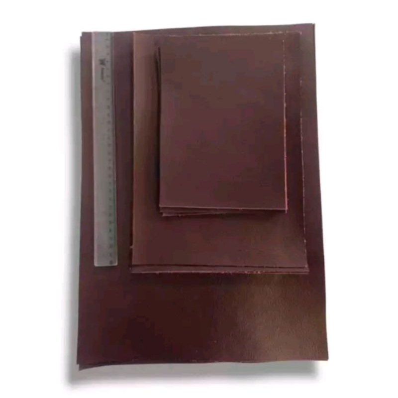 LEMBARAN KULIT SAPI ASLI WARNA MERAH MARON