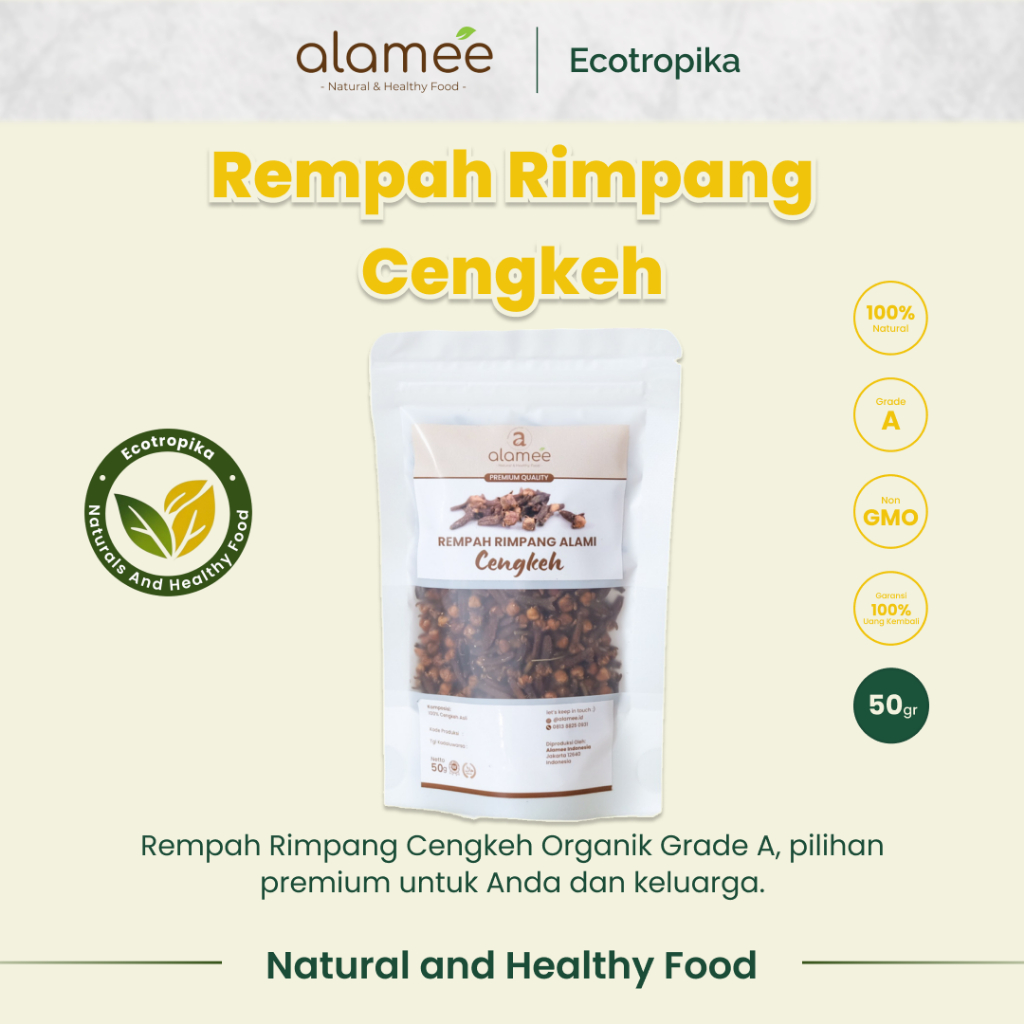 

Cengkeh Rempah Kering Organik Cloves Rimpang Organik Alami Kemasan Premium 50gr