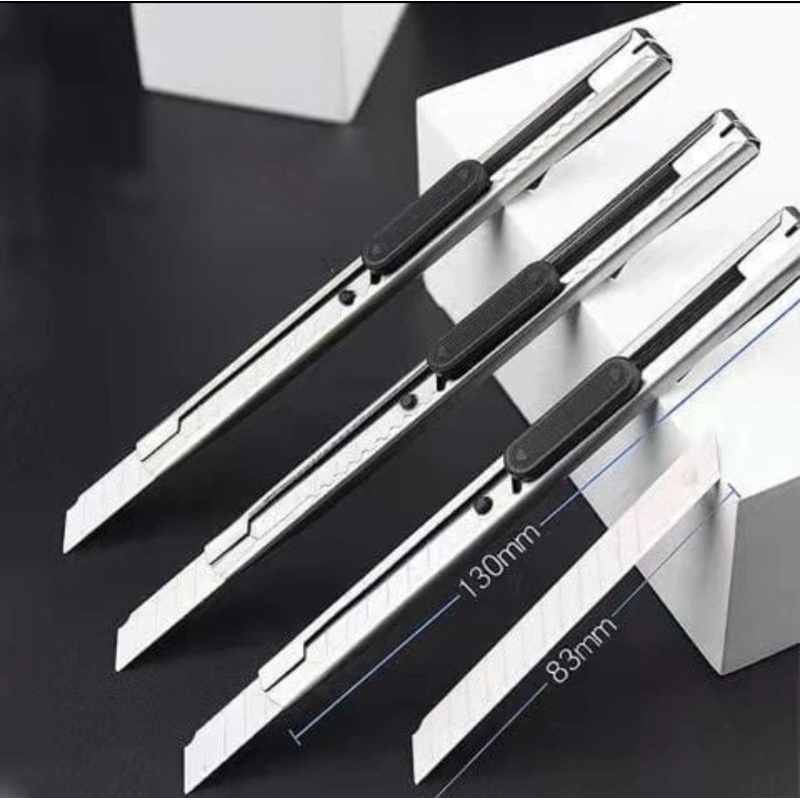 

Pisau Cutter Kater Besi Bahan Stainless Mini 12,5 CM
