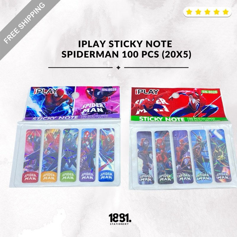 

IPLAY Sticky Note Spiderman 100 Pcs (20X5)