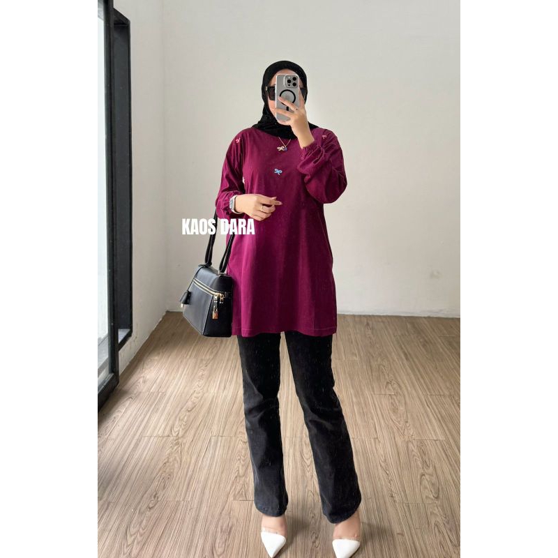 [DARA ORY]KAOS DARA SABLON  PITA/DARA SABLON PITA DADA/DARA PITA LENGAN