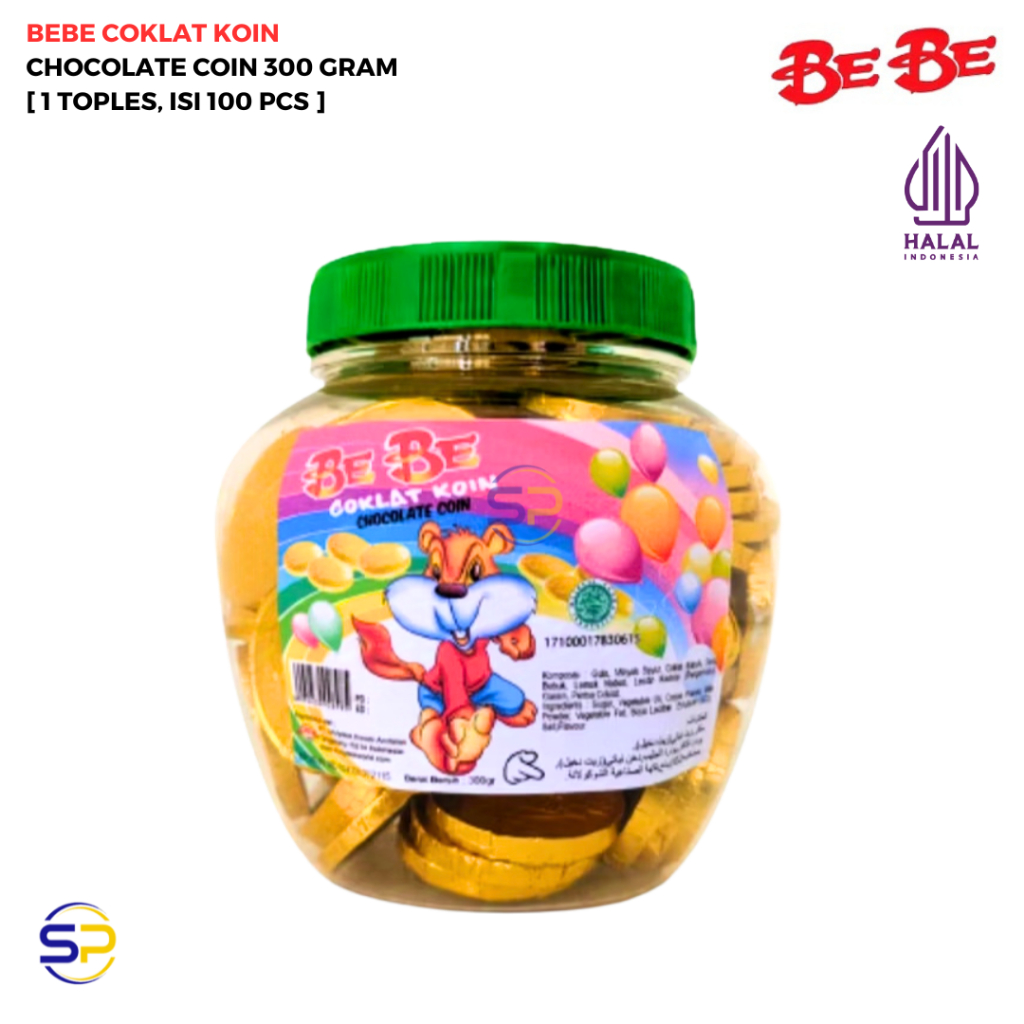 

BEBE CHOCOLATE COIN 300 GRAM [1 TOPLES, ISI 100 PCS]