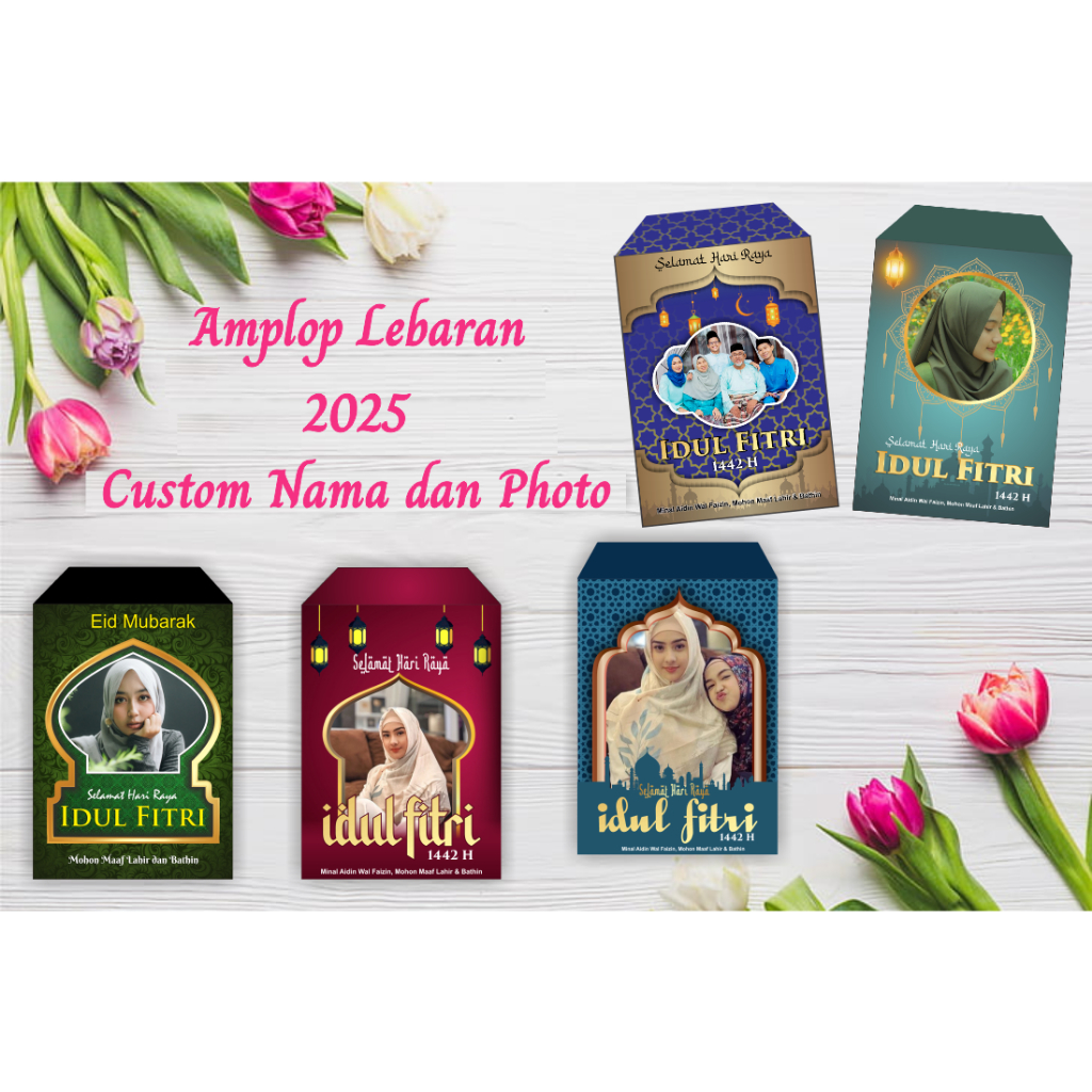 

Amplop Lebaran Idul Fitri Costum Nama dan Foto Isi 20 Pcs