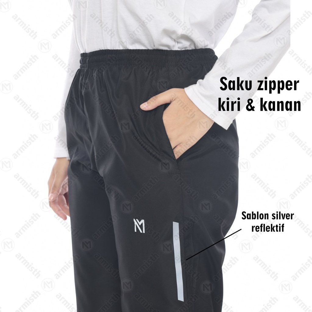 NEW Armisth - Celana Training Parasut Olahraga Pria Running Pants Celana Jogger Mendaki Lari