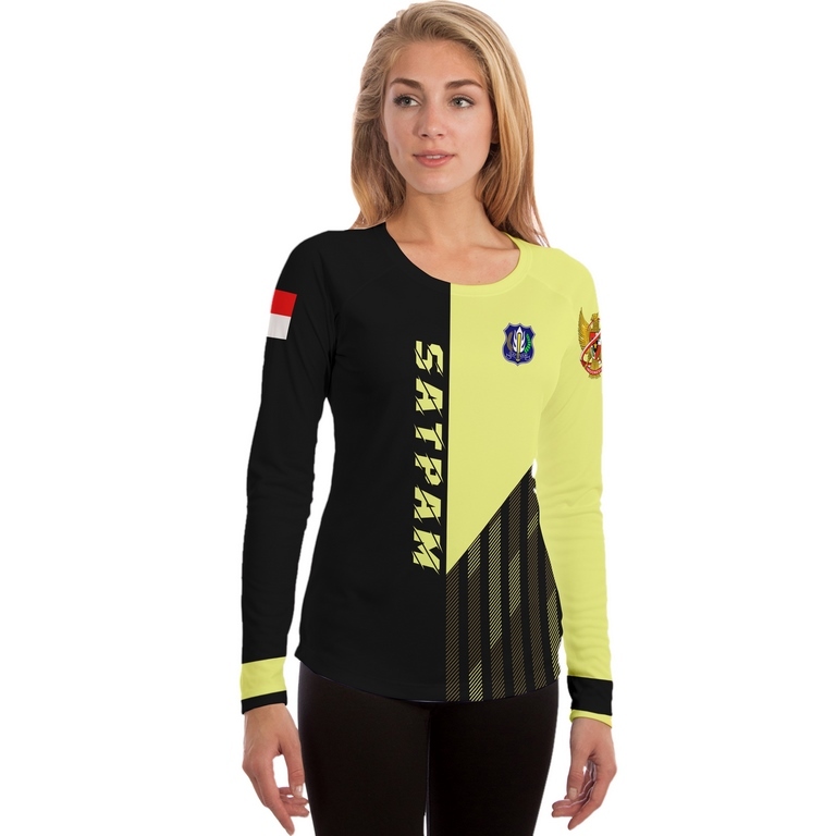 kaos wanita baju satpam fullprinting 3D jersey security bisa custom nama terbaru 2024
