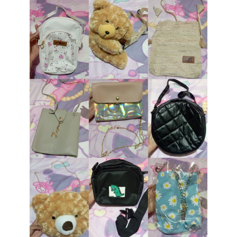 Tas hp selempang kecil wanita cewe anak dewasa korean style beruang