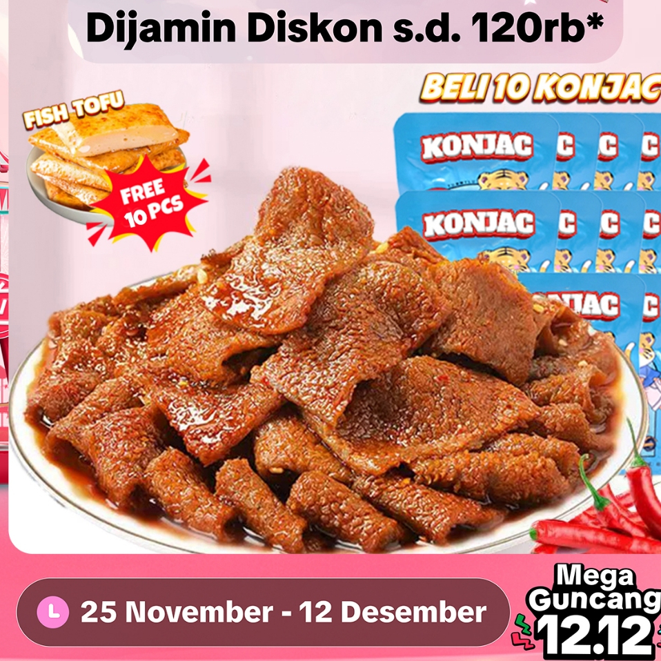 

SNACK DOCTOR - SNACK MASTER | BUY 10 FREE 10 - BUY 10 FREE 5 Konjac 10pcs GRATIS Kacang Koro Kulit 10 pcs Mix Rasa Balado dan BBq Konjac 10 pcs Gratis 5 Steak tahu Pedas Camilan Isi Spice Food Makanan Snack Master Cemilan Spicy Halal