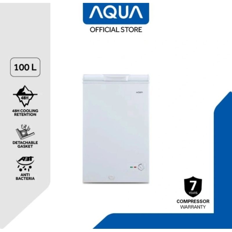 BOX FREEZER AQUA 100LITER AQF-120FB CHEST FREEZER AQUA 100 LITER BOX FREEZER AQUA CHEST FREEZER AQUA