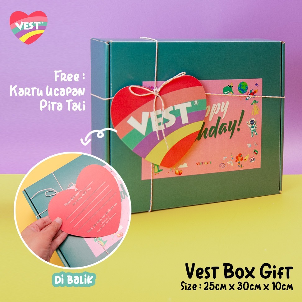 

VEST-EXTRA PACKING BOX TEBAL sesuai tema dan kartu ucapan