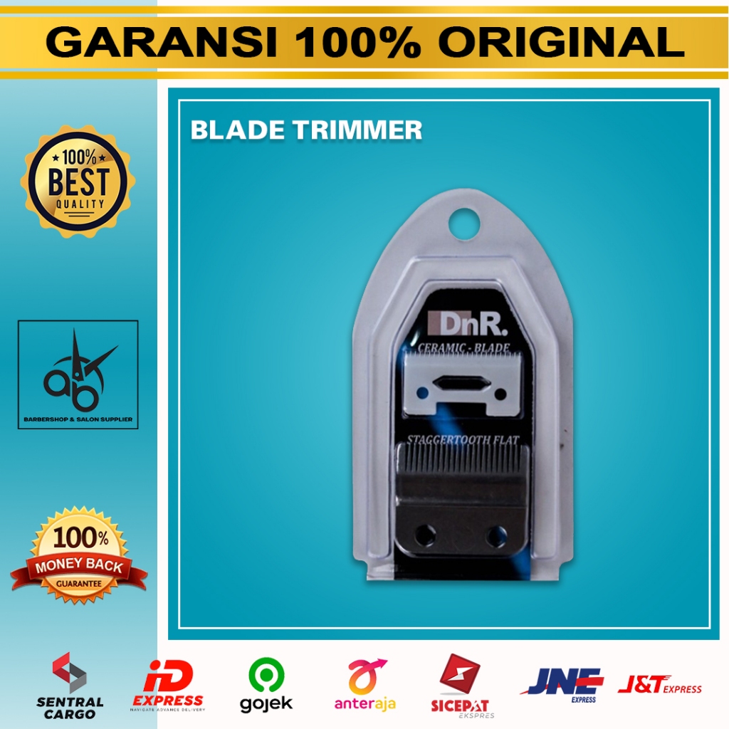 Blade Clipper DNR Staggertooth Flat Mata Pisau Keramik Mata Pisau Clipper Barbershop Original