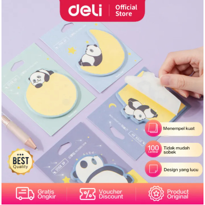 

Deli Sticky Notes Panda Lucu 30 lembar 21580