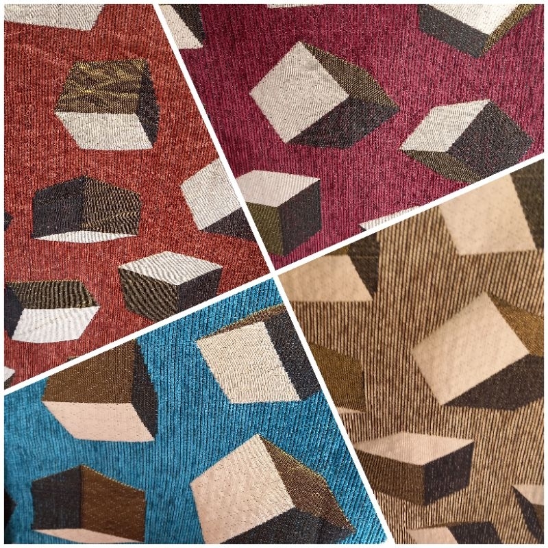 1/2 meter Kain Sofa (4 Warna) | Bahan Sofa | Kain Meteran | Sofa Motif | Bahan Import