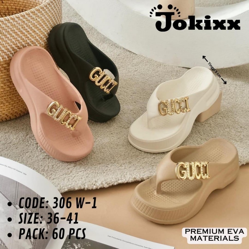 Gucci Sandal W-1 Premium Eva Jokixx Sandal Wanita GUCCI