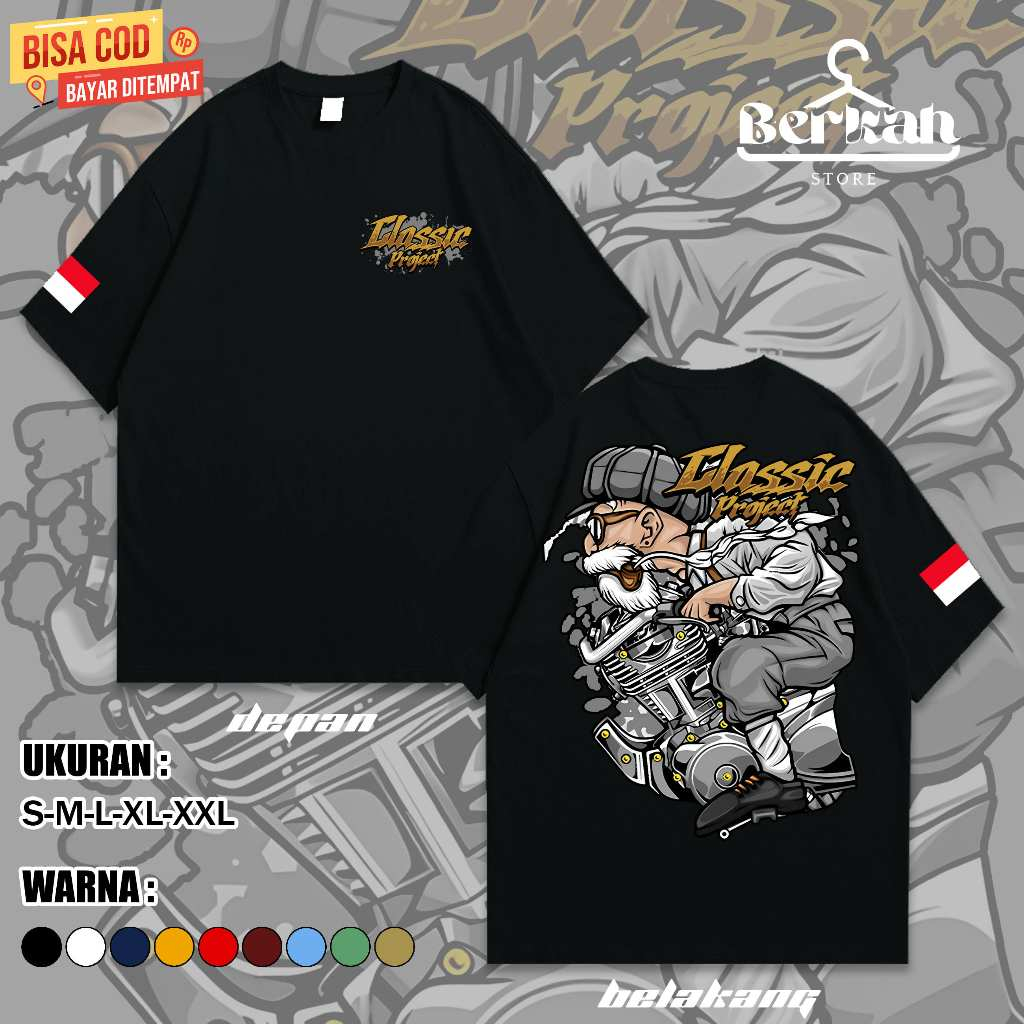 Kaos Racing Mesin Herex - Kaos Pria Distro Herex Style Motor cb gl mp tiger CP.07