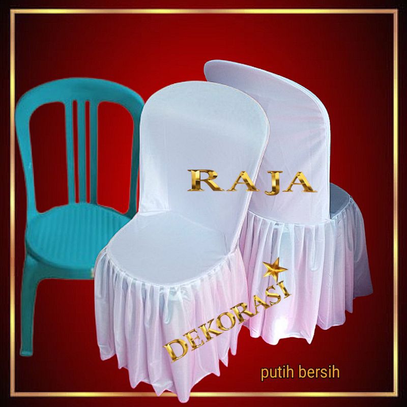 BUNGKUS KURSI NAPOLLY/COVER KURSI PUTIH/SARUNG KURSI HAJATAN(READY)