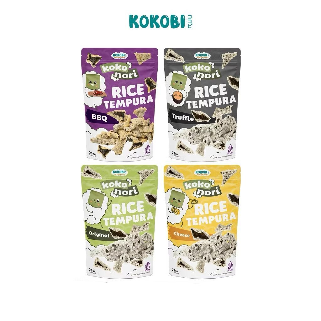 

Kokobi Koko Nori Rice Tempura 25gr Snack Rumput Laut