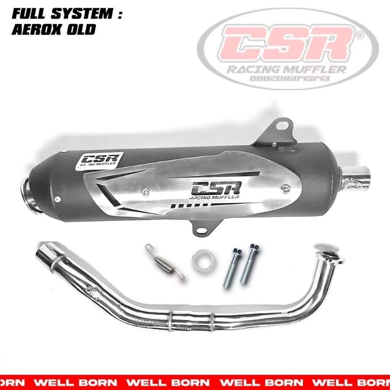knalpot csr racing muffler original ,standar racing aerox old