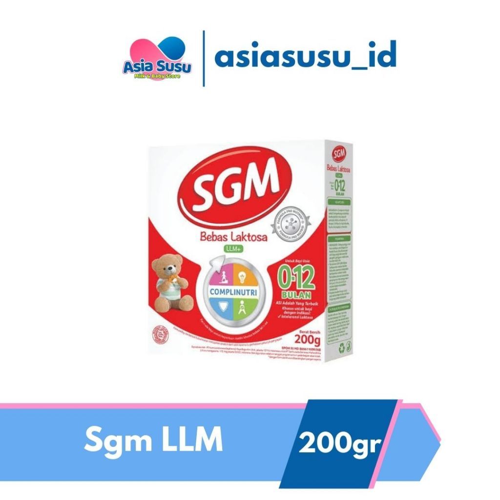 SGM LLM+ 400g / 200gr susu bubuk bebas laktosa 0-12 bulan - susu bayi diare free lactose