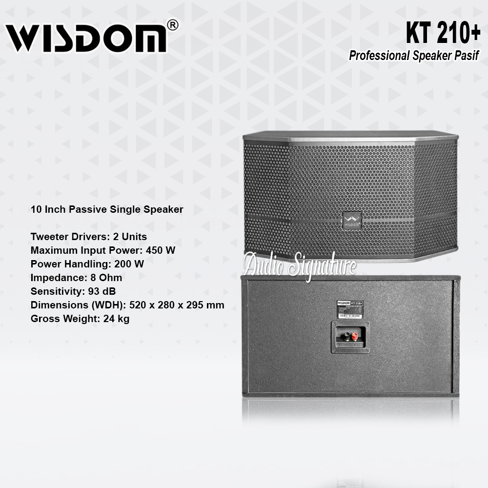 Speaker Pasif Gantung 10 Inch WISDOM KT210 + | KT 210+ | KT 210 + Original 450W