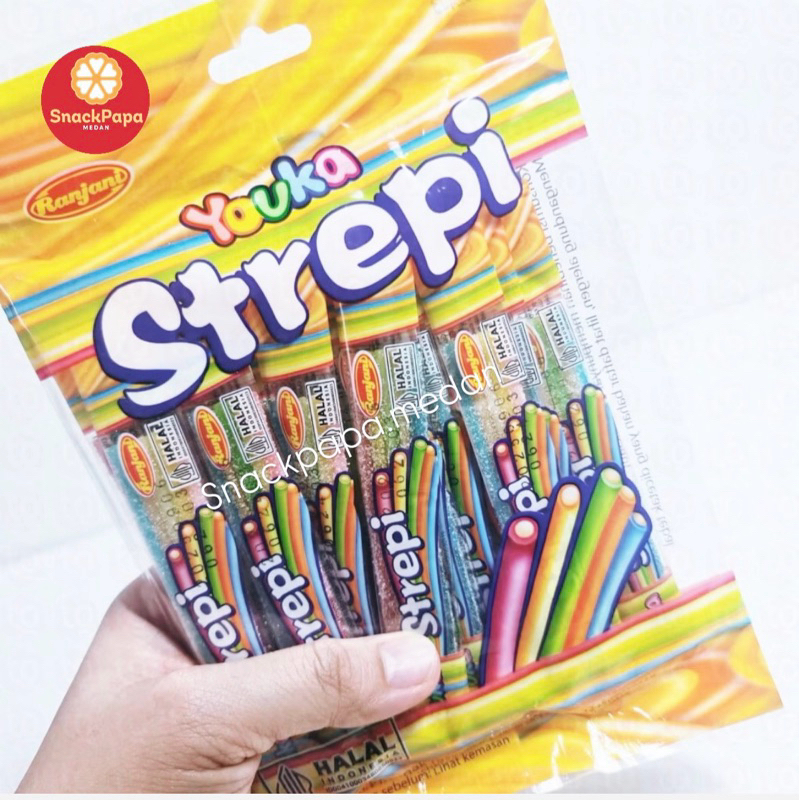 

YOUKA STREPI PERMEN LUNAK RASA STROBERI [ 1 BUNGKUS ISI 20 PCS @6G ] | RANJANI YOUKA STREPI | YOUKA STRIPE