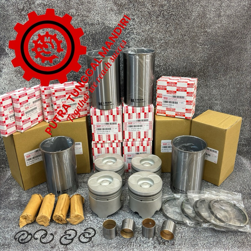 Liner Set/Liner Kit Isuzu Panther 2.5cc 4JA1 Liner+Piston+Ring+Bushing Con-Rod STD TYPE A